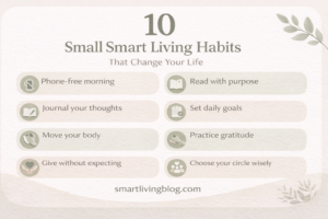 10 small smart living habits infographic 