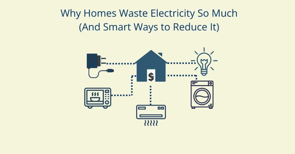 Why homes waste electricity due to inefficient appliance usage and daily habits