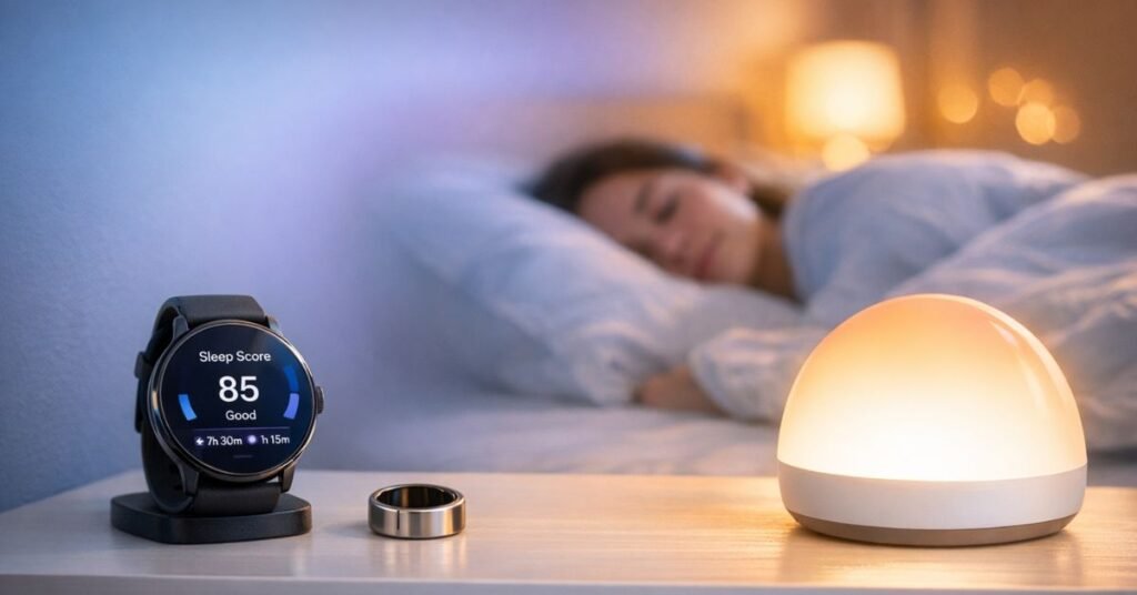Smart health gadgets for sleep including a wrist sleep tracker