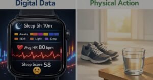 Smartwatch digital data vs physical action habits